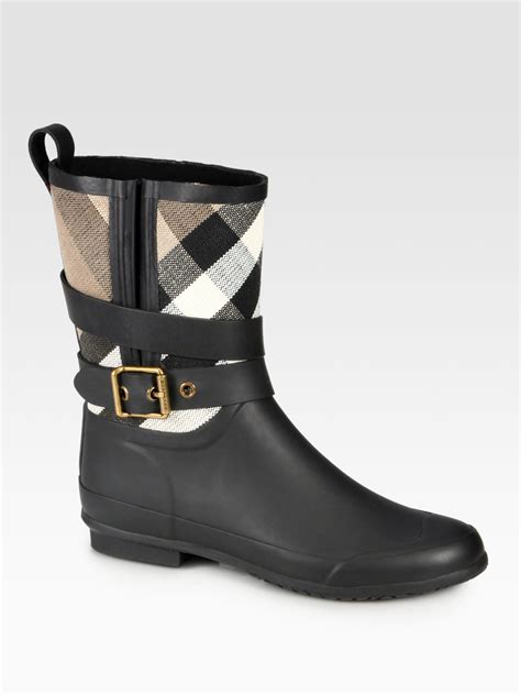 burberry holloway canvas rain boots|net a porter burberry rain boots.